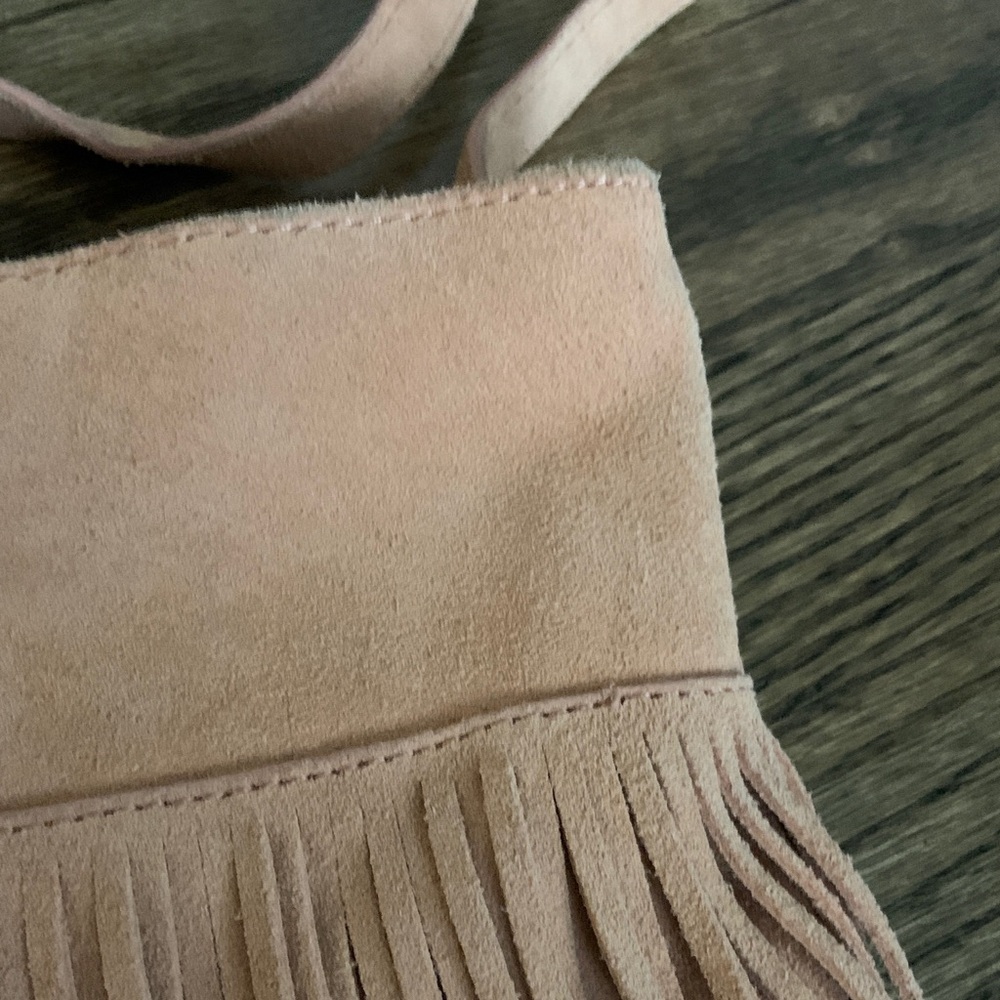 Margot Tan Suede Fringe Crossbody Bag - Picture 3 of 6